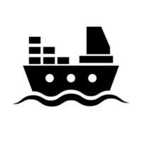 marina transporte silueta icono. Envío industria. vector. vector