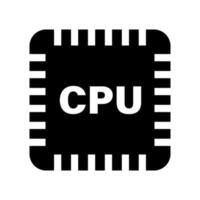 CPU silhouette icon. Processor icon. Vector. vector