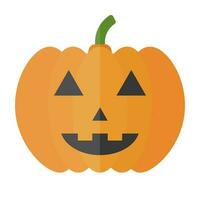 Halloween party pumpkin icon in flat design. Vector. vector