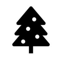 Christmas tree silhouette icon. Christmas decoration. Vector. vector