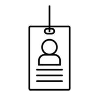 Vertical identification nameplate icon. Vector. vector