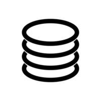 sencillo apilado monedas icono. vector. vector