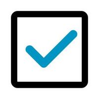 Blue checkbox icon. Option. Vector. vector