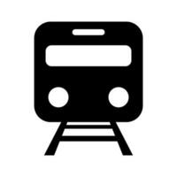Train and rail silhouette icon. Commuter. Vector. vector
