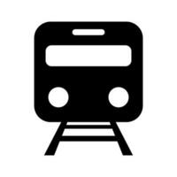 tren y carril silueta icono. viajero diario al trabajo. vector. vector