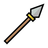 Flat design spear icon. Weapon. Vector. vector