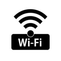 Silhouette logo of Wi-Fi icon. Vector. vector