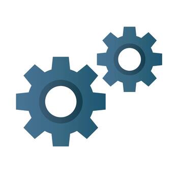 Modern gears icon. System configuration icon. Vector. vector