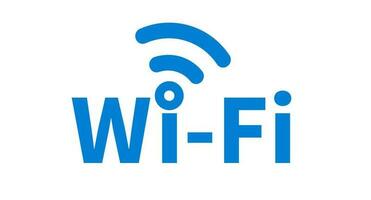 Combination of Wi-Fi text and Wi-Fi icon. Vector. vector