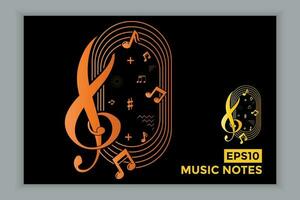 music scale or music note sign or symbol. musical scale icons element vector for banner material, background.