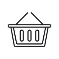 Shopping basket icon vector