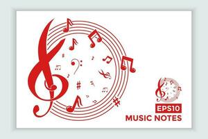 music scale or music note sign or symbol. musical scale icons element vector for banner material, background.