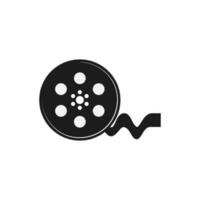 Film reel icon with a white background vector