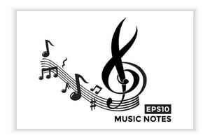 música escala o música Nota firmar o símbolo. musical escala íconos elemento vector para bandera material, antecedentes.