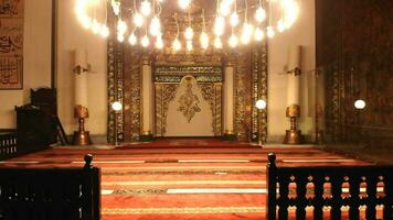 bolsa, pavo, 2023 - adornos en el tradicional interior decoración de bolsa ulú mezquita. video