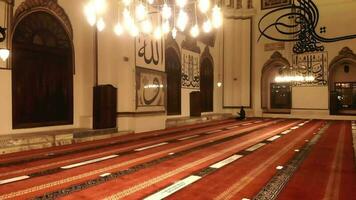 Bursa, Turkey, 2023 - A Muslim man praying alone in Bursa Ulu Mosque. video