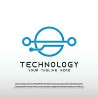 Abstract Technology logo with concept of initial S letter and networks. illustration element -vector vector