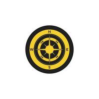 Compass logo design. pointer north, south, east, west, compass symbol. direction sign. vector element illustration.