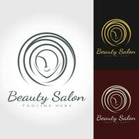 belleza salón logo diseño -vector vector