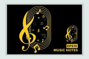 music scale or music note sign or symbol. musical scale icons element vector for banner material, background.