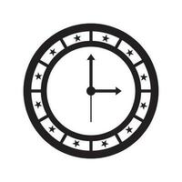 hora icono con un blanco fondo, reloj símbolo, cronógrafo firmar, vector ilustración elemento