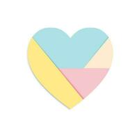 heart icons isolated with pastel paper style can be used for applications or websites vector