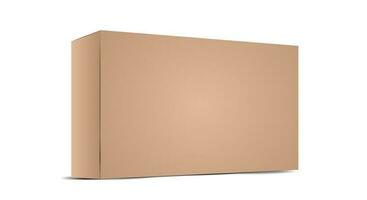 Realistic brown empty cardboard package box template. Cardboard boxes with shadows for branding your products. vector