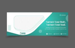 healthcare medical banner cover social media design vector