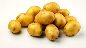 Photo of Potatoes isolated on white background