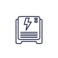 home battery, backup system line icon vector