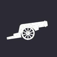 cannon icon with texture, vector