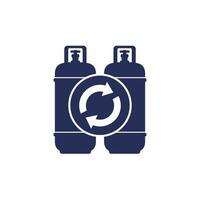 refill gas cylinders, LPG tanks icon vector