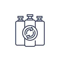 refill gas tanks line icon vector
