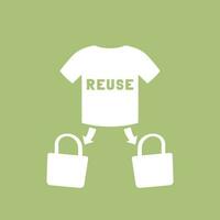 upcycling icon, reuse old t-shirt vector