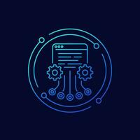 load testing icon, linear design vector