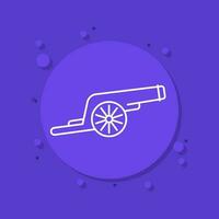 cannon icon, line vector design