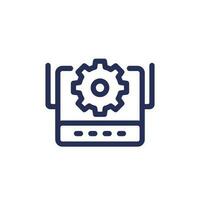 router, modem settings icon, line vector