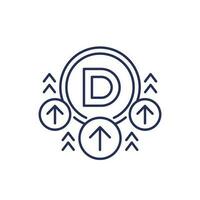 raise vitamin D level line icon vector