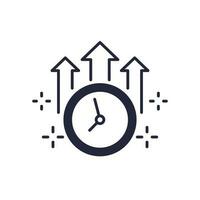 overtime icon, long working hours vector