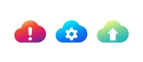 upload error, cloud computing icons vector