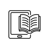 ebook icon vector in line style