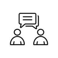 discussion icon vector in line style