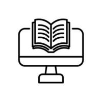 ebook icon vector in line style