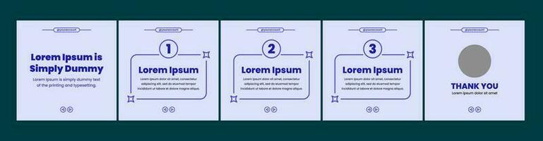 carousel or microblog template for social media post vector