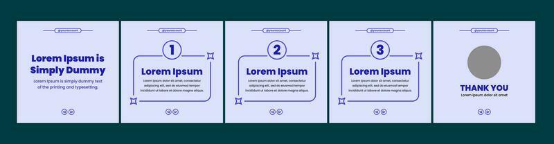 carousel or microblog template for social media post