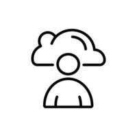 brainstorming icon vector in line style