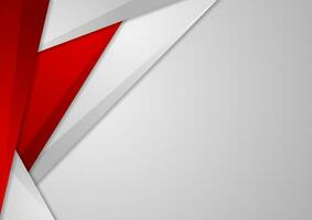 Grey and red tech corporate abstract background vector