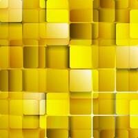 Bright orange golden tech squares background vector