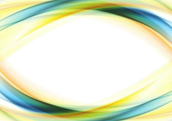 Colorful blue and yellow waves abstract background