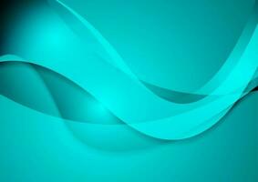 Bright abstract turquoise wavy corporate background vector